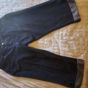 Dark Blue Denim Capris